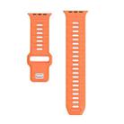For Apple Watch 46mm / 49mm / 45mm / 44mm Checkered Reverse Buckle Silicone Watch Band(Orange) - 3
