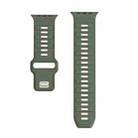 For Apple Watch 46mm / 49mm / 45mm / 44mm Checkered Reverse Buckle Silicone Watch Band(Army Green) - 3