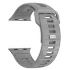 For Apple Watch 46mm / 49mm / 45mm / 44mm Checkered Reverse Buckle Silicone Watch Band(Dark Grey) - 2