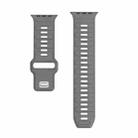 For Apple Watch 46mm / 49mm / 45mm / 44mm Checkered Reverse Buckle Silicone Watch Band(Dark Grey) - 3