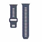 For Apple Watch 46mm / 49mm / 45mm / 44mm Checkered Reverse Buckle Silicone Watch Band(Dark Blue) - 3
