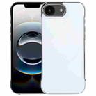 For iPhone 16e Electroplating Frameless Frosted Anti-Glare PC MagSafe Phone Case(Silver White) - 1