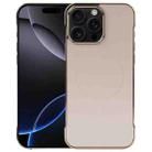 For iPhone 16 Pro Electroplating Frameless Frosted Anti-Glare PC MagSafe Phone Case(Desert Gold) - 1