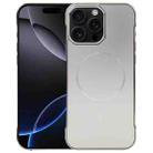 For iPhone 16 Pro Electroplating Frameless Frosted Anti-Glare PC MagSafe Phone Case(Titanium Gray) - 1