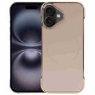 For iPhone 16 Plus Electroplating Frameless Frosted Anti-Glare PC MagSafe Phone Case(Desert Gold) - 1