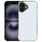 For iPhone 16 Plus Electroplating Frameless Frosted Anti-Glare PC MagSafe Phone Case(Silver White) - 1