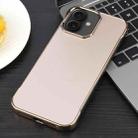For iPhone 16 Electroplating Frameless Frosted Anti-Glare PC MagSafe Phone Case(Desert Gold) - 2