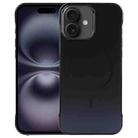 For iPhone 16 Electroplating Frameless Frosted Anti-Glare PC MagSafe Phone Case(Black) - 1