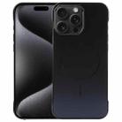 For iPhone 15 Pro Electroplating Frameless Frosted Anti-Glare PC MagSafe Phone Case(Black) - 1