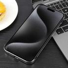 For iPhone 15 Pro Electroplating Frameless Frosted Anti-Glare PC MagSafe Phone Case(Silver White) - 3