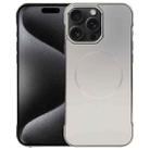 For iPhone 15 Pro Electroplating Frameless Frosted Anti-Glare PC MagSafe Phone Case(Titanium Gray) - 1