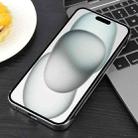 For iPhone 15 Plus / 14 Plus Electroplating Frameless Frosted Anti-Glare PC MagSafe Phone Case(Silver White) - 3