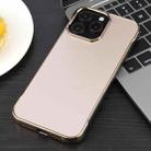 For iPhone 14 Pro Electroplating Frameless Frosted Anti-Glare PC MagSafe Phone Case(Desert Gold) - 2