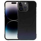 For iPhone 14 Pro Electroplating Frameless Frosted Anti-Glare PC MagSafe Phone Case(Black) - 1