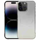 For iPhone 14 Pro Electroplating Frameless Frosted Anti-Glare PC MagSafe Phone Case(Titanium Gray) - 1
