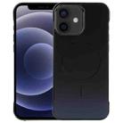 For iPhone 12 / 12 Pro Electroplating Frameless Frosted Anti-Glare PC MagSafe Phone Case(Black) - 1
