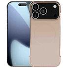 For iPhone 17 Pro Electroplating Frameless Frosted Anti-Glare PC MagSafe Phone Case(Desert Gold) - 1