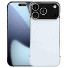 For iPhone 17 Pro Electroplating Frameless Frosted Anti-Glare PC MagSafe Phone Case(Silver White) - 1