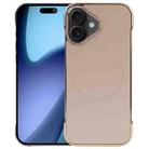 For iPhone 17 Electroplating Frameless Frosted Anti-Glare PC MagSafe Phone Case(Desert Gold) - 1