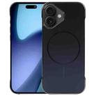 For iPhone 17 Electroplating Frameless Frosted Anti-Glare PC MagSafe Phone Case(Black) - 1