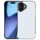 For iPhone 17 Electroplating Frameless Frosted Anti-Glare PC MagSafe Phone Case(Silver White) - 1