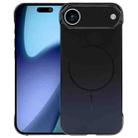 For iPhone 17 Air Electroplating Frameless Frosted Anti-Glare PC MagSafe Phone Case(Black) - 1