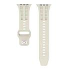 For Apple Watch 46mm / 49mm / 45mm / 44mm Dual-row Breathable Silicone Watch Band(Starlight) - 3