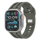 For Apple Watch 46mm / 49mm / 45mm / 44mm Dual-row Breathable Silicone Watch Band(Clay Color) - 1