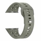 For Apple Watch 46mm / 49mm / 45mm / 44mm Dual-row Breathable Silicone Watch Band(Clay Color) - 2