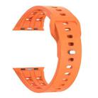 For Apple Watch 46mm / 49mm / 45mm / 44mm Dual-row Breathable Silicone Watch Band(Orange) - 2