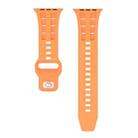 For Apple Watch 46mm / 49mm / 45mm / 44mm Dual-row Breathable Silicone Watch Band(Orange) - 3