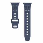 For Apple Watch 46mm / 49mm / 45mm / 44mm Dual-row Breathable Silicone Watch Band(Dark Blue) - 3