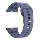 For Apple Watch 46mm / 49mm / 45mm / 44mm Dual-row Breathable Silicone Watch Band(Haze Blue) - 2