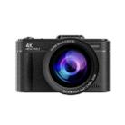V5 64MP Retro Digital Camera 4K Recording 180 Flip Screen, Style:Large Lens(Black) - 1
