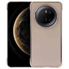 For Huawei Mate 70 Electroplating Frameless Frosted Anti-Glare PC MagSafe Phone Case(Desert Gold) - 1