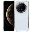 For Huawei Mate 70 Pro Electroplating Frameless Frosted Anti-Glare PC MagSafe Phone Case(Silver White) - 1
