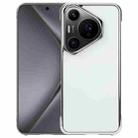 For Huawei Pura 70 Pro / 70 Pro+ Electroplating Frameless Frosted Anti-Glare PC MagSafe Phone Case(Silver White) - 1