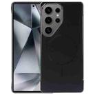 For Samsung Galaxy S25 Ultra 5G Electroplating Frameless Frosted Anti-Glare PC MagSafe Phone Case(Black) - 1