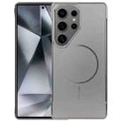 For Samsung Galaxy S25 Ultra 5G Electroplating Frameless Frosted Anti-Glare PC MagSafe Phone Case(Titanium Gray) - 1