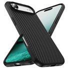 For iPhone 17 Air Carbon Fiber Texture Skin-feel Acrylic TPU Phone Case(Black) - 2