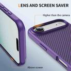 For iPhone 17 Air Carbon Fiber Texture Skin-feel Acrylic TPU Phone Case(Purple) - 3