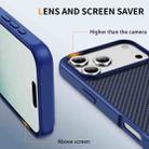 For iPhone 17 Pro Carbon Fiber Texture Skin-feel Acrylic TPU Phone Case(Blue) - 3