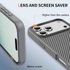For iPhone 17 Pro Carbon Fiber Texture Skin-feel Acrylic TPU Phone Case(Grey) - 3