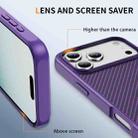 For iPhone 17 Pro Carbon Fiber Texture Skin-feel Acrylic TPU Phone Case(Purple) - 3