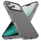 For iPhone 17 Pro Max Carbon Fiber Texture Skin-feel Acrylic TPU Phone Case(Grey) - 2