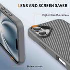 For iPhone 16 Carbon Fiber Texture Skin-feel Acrylic TPU Phone Case(Grey) - 3