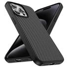 For iPhone 15 Pro Carbon Fiber Texture Skin-feel Acrylic TPU Phone Case(Black) - 2
