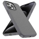 For iPhone 15 Pro Carbon Fiber Texture Skin-feel Acrylic TPU Phone Case(Grey) - 2
