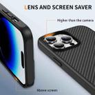 For iPhone 14 Pro Max Carbon Fiber Texture Skin-feel Acrylic TPU Phone Case(Black) - 3