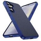 For Samsung Galaxy S24 5G Carbon Fiber Texture Skin-feel Acrylic TPU Phone Case(Blue) - 2